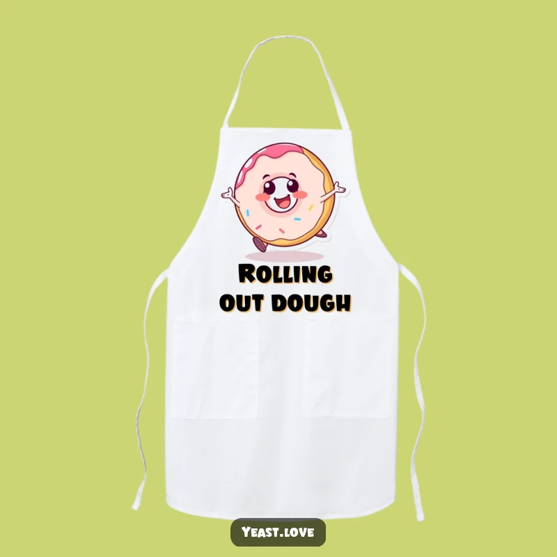 Funny Donut Roll Apron: Cook with Dessert Flair and Fun