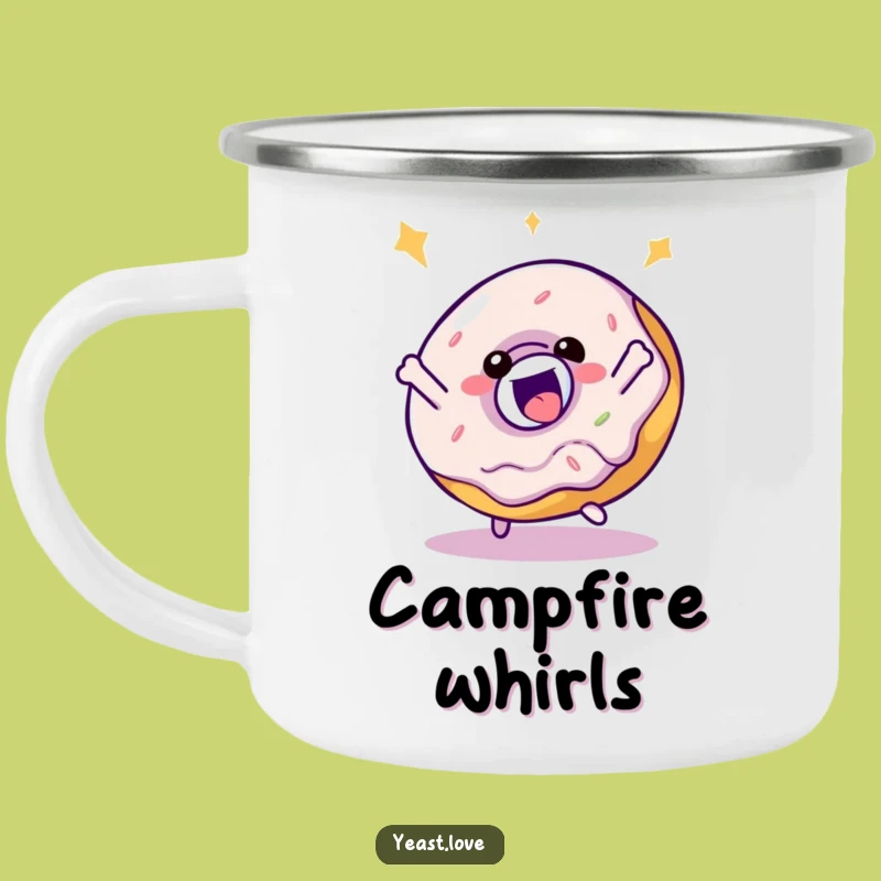 Durable Funny Donut Camping Mug - Bouncy Spin Drinkware, Great Funny Gift