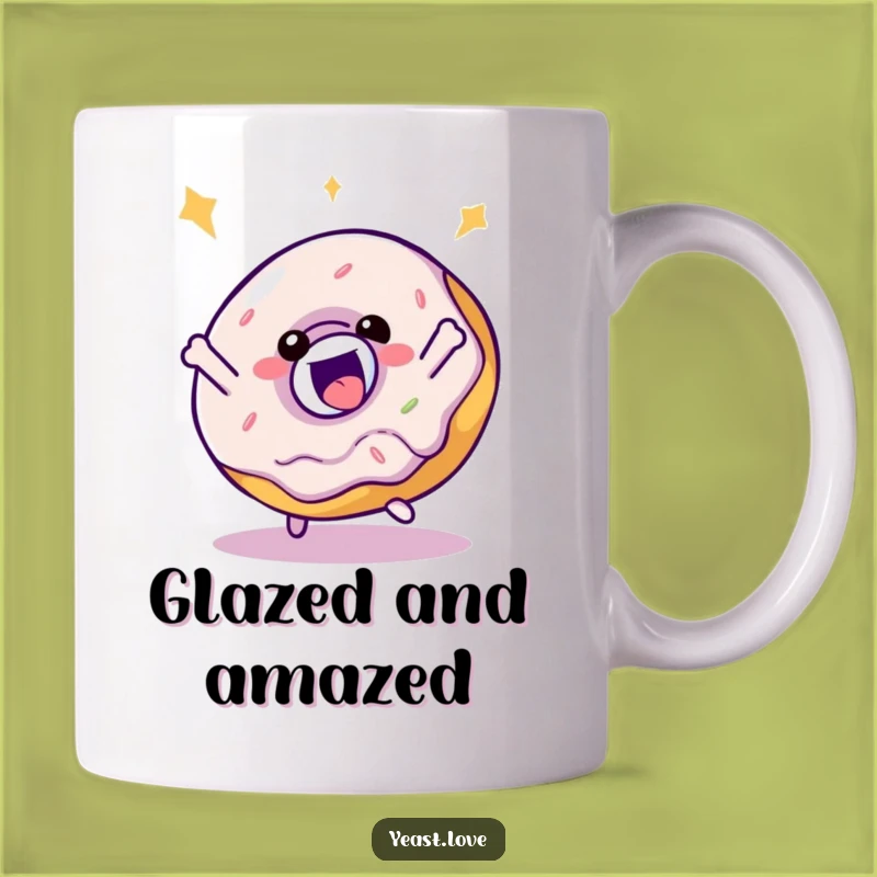 Funny Donut Spin Mug - Playful Bouncy Character, Perfect Funny Gift Idea