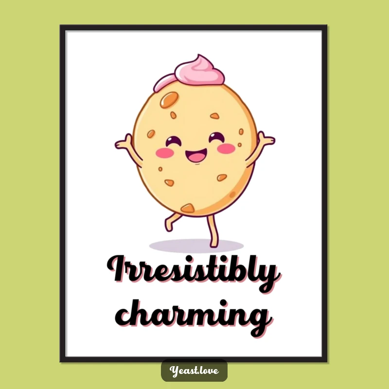 Funny Cookie Jig Digital Art - Frosted Character Decor, Unique Funny Gift