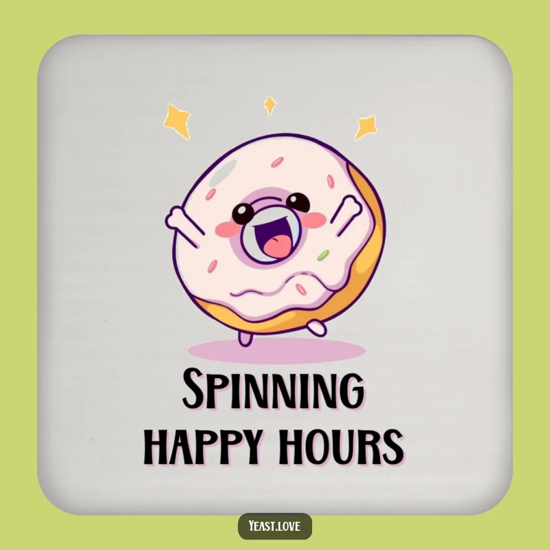 Funny Donut Spin Coaster Set - Playful Protection, Perfect Funny Gift