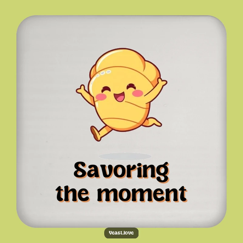 Funny Croissant Leap Coaster Set - Buttery Protection, Perfect Funny Gift