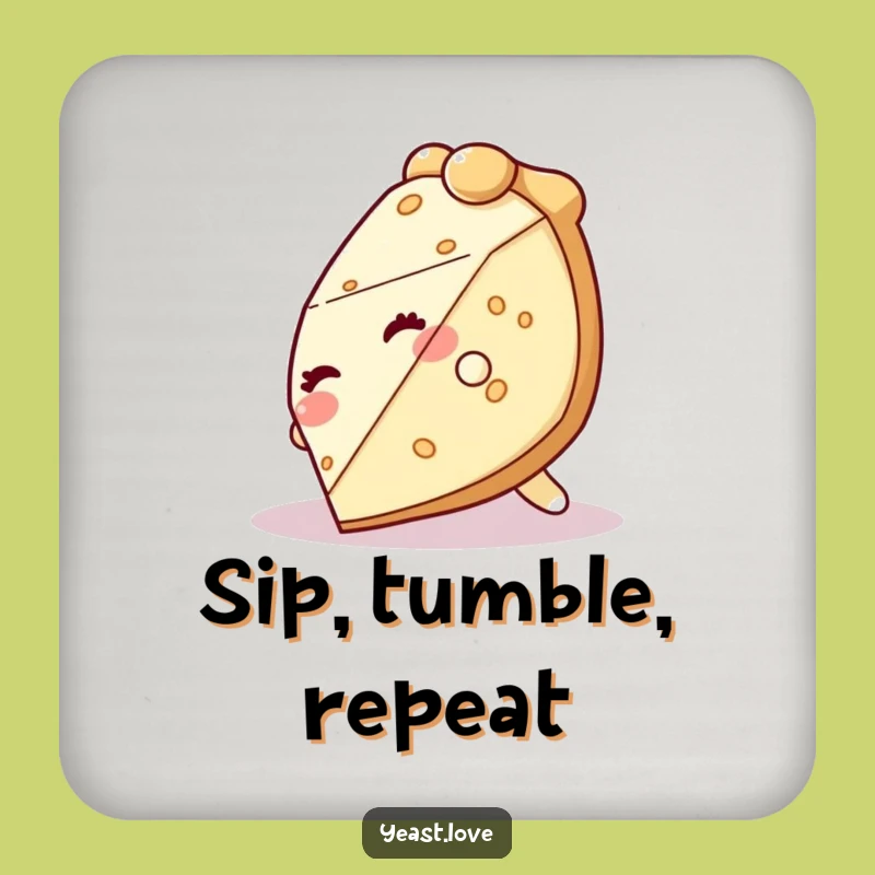 Funny Pie Tumble Coaster Set - Giggling Protection, Perfect Funny Gift