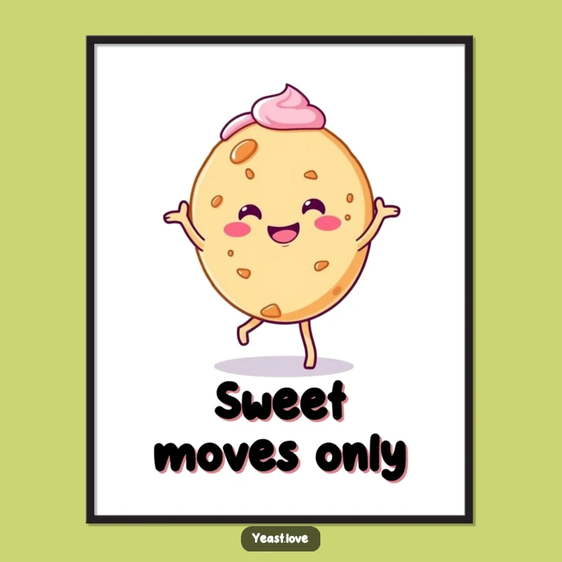 Funny Cookie Jig Poster - Frosted Character Wall Art, Unique Funny Gift