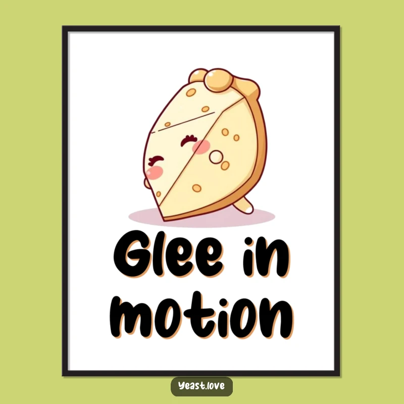 Funny Pie Tumble Poster - Giggling Character Wall Art, Unique Funny Gift