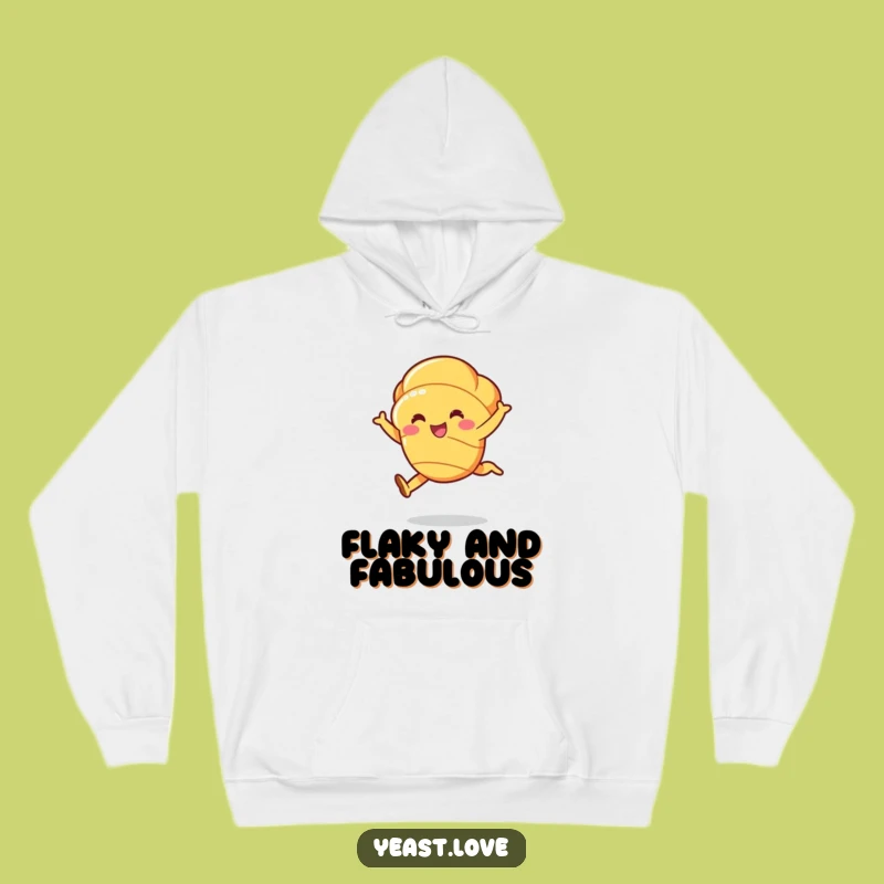 Cozy Funny Croissant Hoodie - Buttery Leap Character Sweatshirt, Great Funny Gift