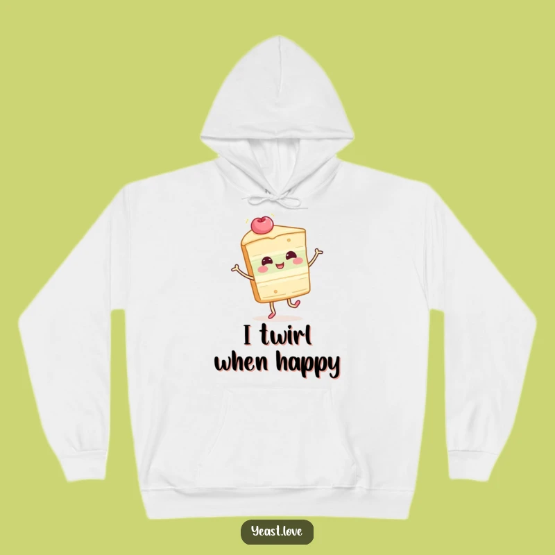 Funny Cake Slice Twirl Hoodie: Cozy Up with Sweet Dessert Humor