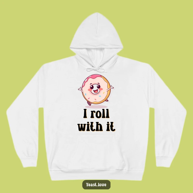 Funny Donut Roll Hoodie: Cozy Up with Sweet Dessert Humor