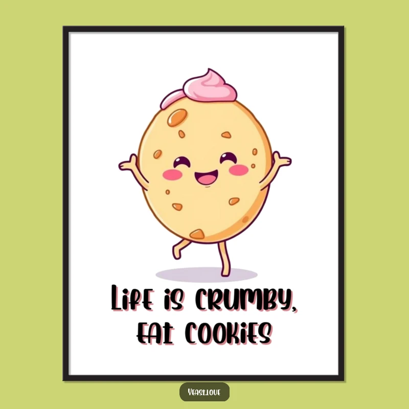 Free Printable Wall Art: Funny Cookie Jig, Whimsical Downloadable Decor