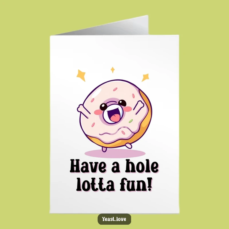Free Printable Birthday Card: Funny Donut Spin, Energetic Downloadable Gift