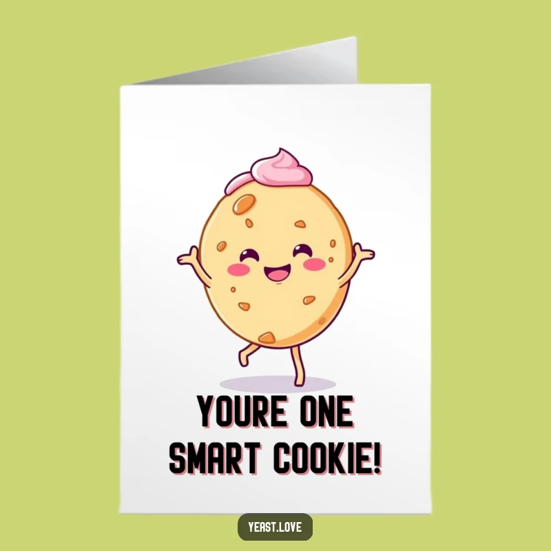 Free Printable Birthday Card: Funny Cookie Jig Design, Cheerful Downloadable Gift