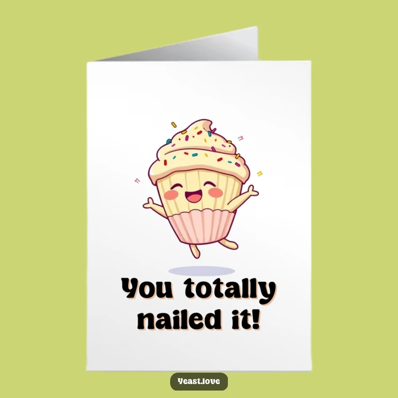 Free Printable Funny Cupcake Congratulatory Card: Epic Somber-saulting Sprinkle Celebration Downloadable