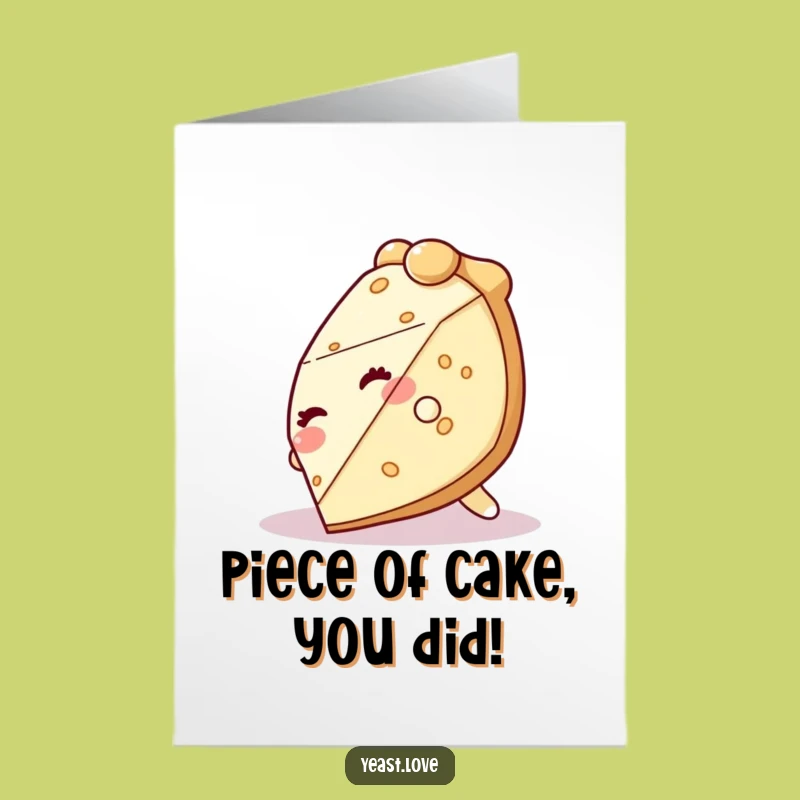 Free Printable Congrats Card: Pie's Glee Tumble, Whimsical Downloadable Gift