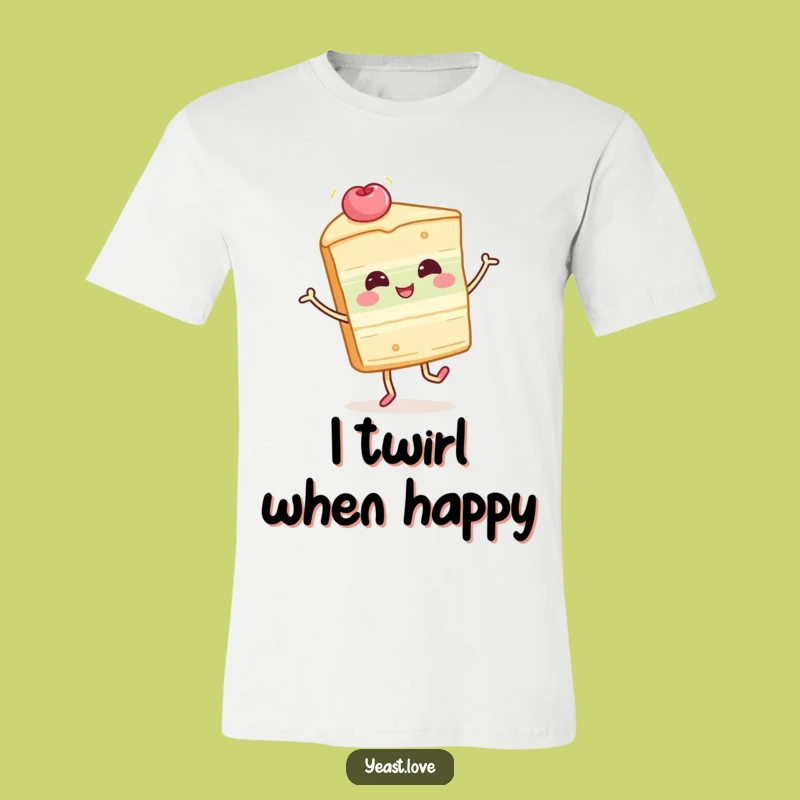 Funny Cake Slice Twirl T-Shirt: Wear Your Sweet Personality Loud and Proud