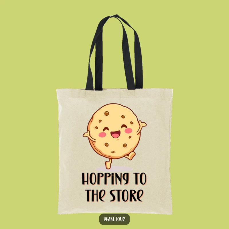 Funny Cookie Hop Tote Bag: Carry Your Essentials with Sweet Style