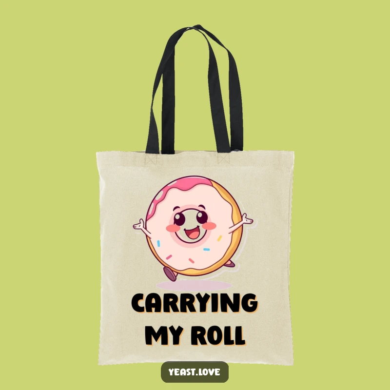 Funny Donut Roll Tote Bag: Carry Your Essentials with Sweet Style