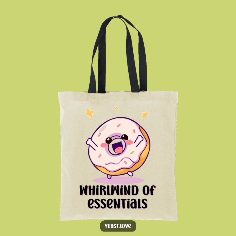 Funny Donut Spin Tote Bag - Playful Accessory, Perfect Funny Gift